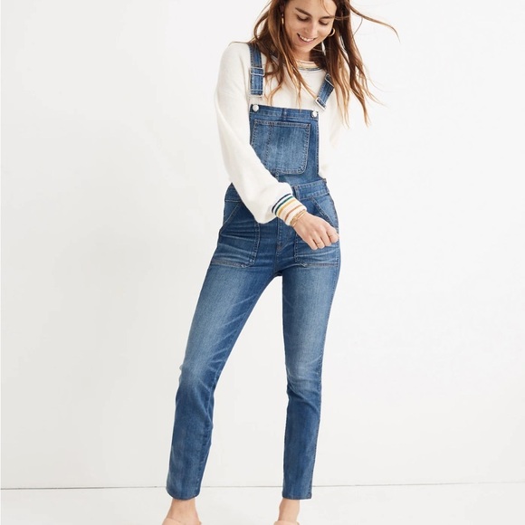 Madewell Denim - Madewell Blue Jansing Denim Overalls with Stretch Fit Size Small